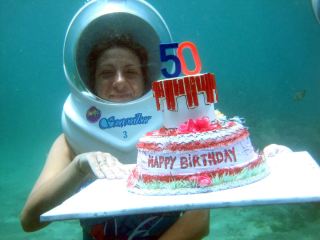 Celebration underwater birthday